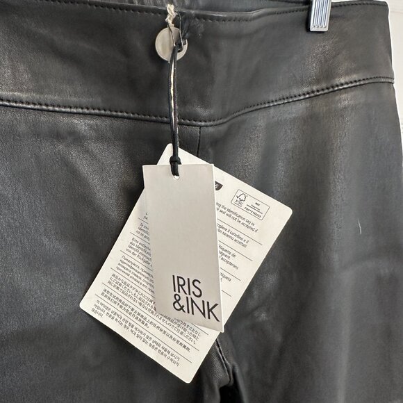 IRIS & INK Lamb Leather pants UK14 (US 10 or Medium) - Picture 3 of 5
